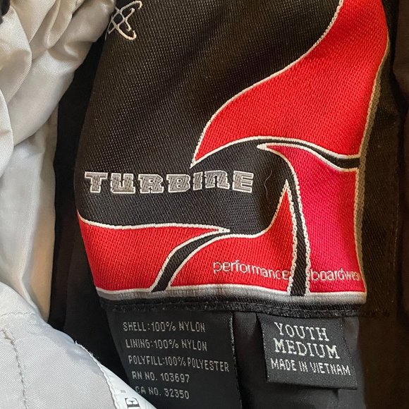 Turbine Boardwear, black, youth size Medium snowboard/snow pants w/elastic waist - Picture 8 of 8